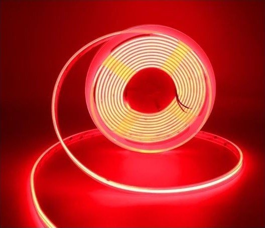 5m 10W/m Rød COB LED strip 24V DC IP67 320 LED pr. meter COB LED Kulør : Rød 5m 10W/m Rød COB LED strip 24V DC IP67 320 LED pr. meter COB LED Kulør : Rød