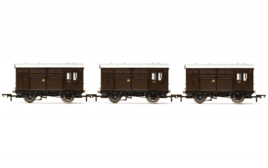 Hornby GWR Horse Box -Triple Pack (3stk.) - Era 3