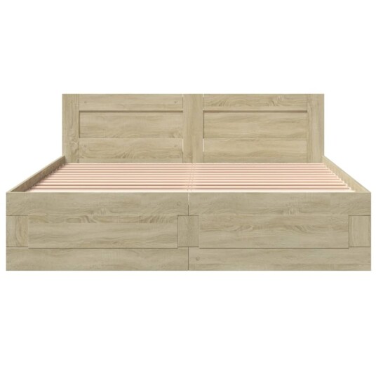  Sengeramme med hodegavl sonoma eik 150x200 cm konstruert tre 8721102855610