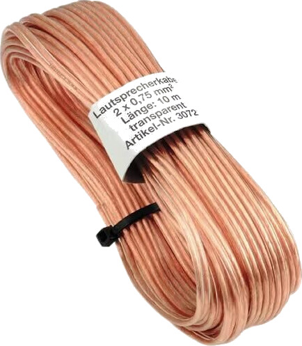 Hama høyttalerkabel 2 x 0,75 mm² 10m/transparent