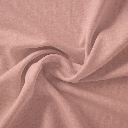 Stoffabrics Swan Solid Bomullslerret Stoff 150cm 405 Tåke rosa 50cm