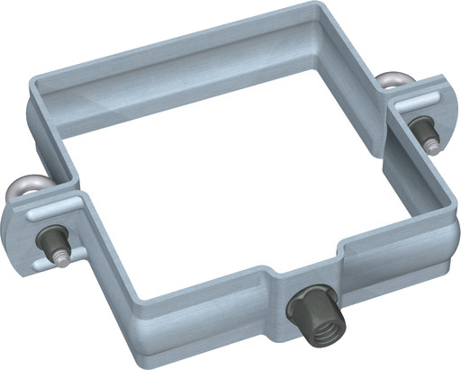 80 mm rørholder Rheinzink® firkantet prepatinert blågrå 80 mm rørholder Rheinzink® firkantet prepatinert blågrå