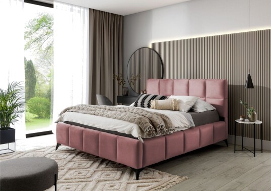 Kamble Sengeramme med Oppbevaring 140x200 cm Rosa