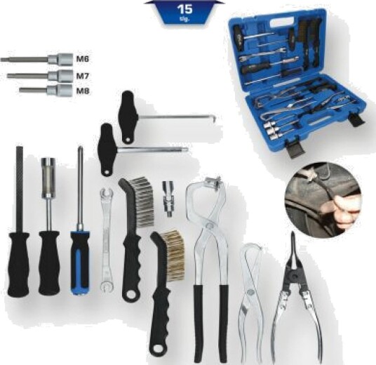 Ks Tools Werkzeug Maschinen Gmbh Universalt Verktøysett For Bremsetrommel Og Bremseskive 15 Deler Bt701250