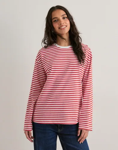 Pieces   Rød   Pcsadie Ls Top Noos