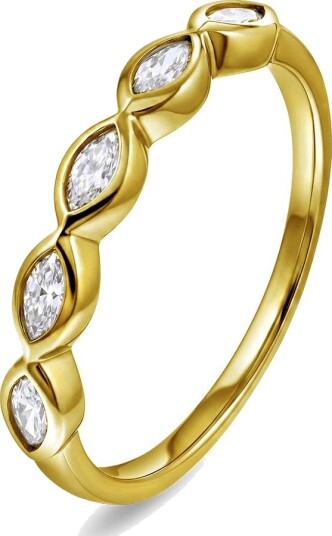 Pan Jewelry Dazzle ring i 925 forgylt sølv med zirkonia
