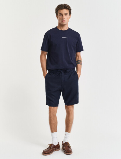 GANT Relaxed Linen Ds Shorts - Navy - XXL