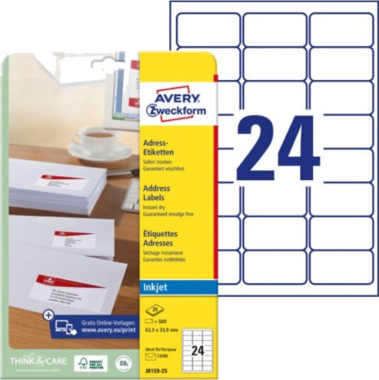 Avery - address labels - 600 pcs. - 33.9 x 64 mm