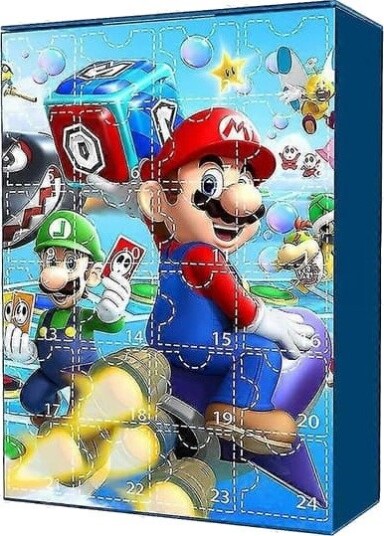 2026 Jule Super Mario Bros Adventskalender Jule Nedtelling Overraskelsesboks 24 stk Anime Figurer Leker For Barn Julegaver_1