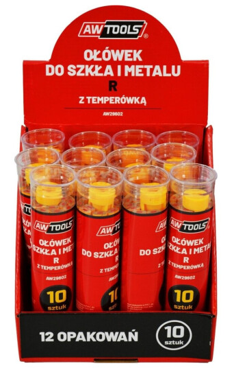 Aw-Tools Awtools Awtools Blyant For Glass Og Metall R Gul 10 Stk Aw29602