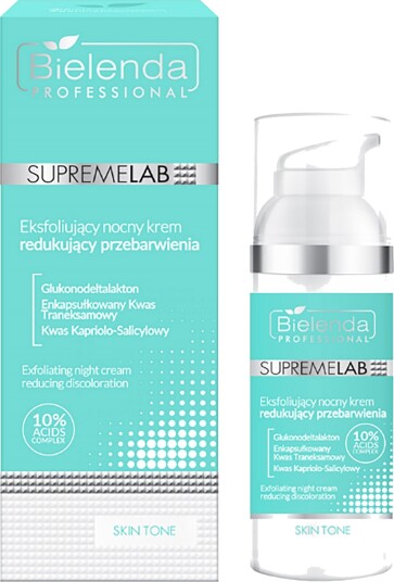 Bielenda Professional SUPREMELAB SKIN TONE Exfoliating Night Cream Red Bielenda Professional SUPREMELAB SKIN TONE Exfoliating Night Cream Red