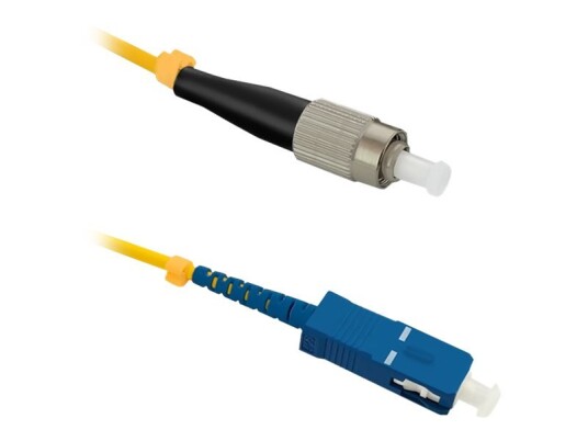 Qoltec Simplex - Koblingskabel - Fc/Upc-Enkeltmodus (Hann) Til Sc/Upc-Enkeltmodus (Hann) - 0.5 M - Fiberoptisk - Simpleks - 9 / 125 Micron - Halogenfri