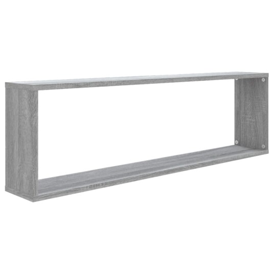 Vegghyller kube 2 stk grå sonoma 100x15x30 cm konstruert tre
