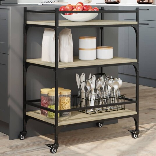 Kjøkkentralle sonoma eik 65x40x86,5 cm konstruert tre 842397 Kjøkkentralle sonoma eik 65x40x86,5 cm konstruert tre 842397