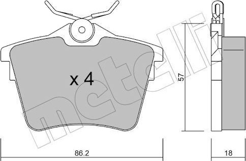 METELLI 22 0602 0 Bremseklosser