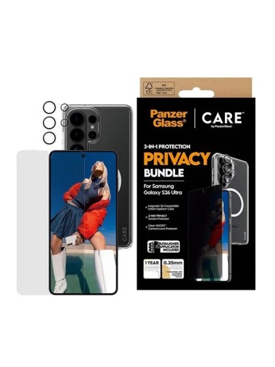 PanzerGlass Privacy 3 in 1 Bundle Samsung Galaxy S26 Ultra