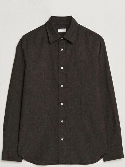 Tiger of Sweden Bjorn Brushed Cotton Shirt Espresso
