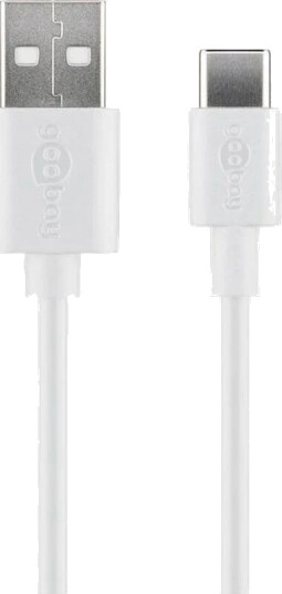 Pro USB A USB C kabel 3m hvit PUSB2.0 AC WHT 3M Pro USB A USB C kabel 3m hvit PUSB2.0 AC WHT 3M