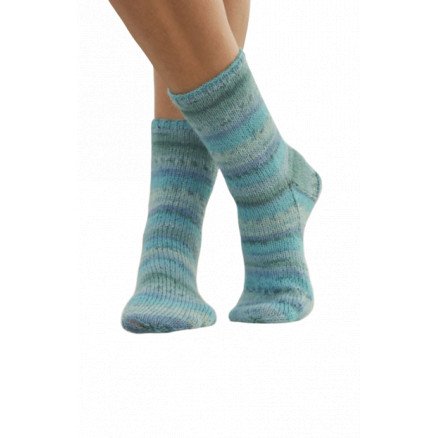 Blue Notes by DROPS Design Sokker Strikkeoppskrift str 35 43