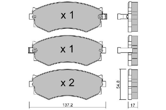 Bremseklosser AISIN BPNI 1919