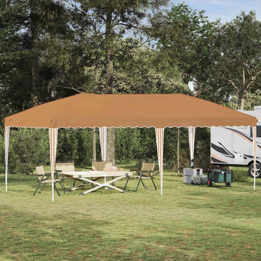 vidaXL Pop-up Festtelt 575 x 290 x 245 cm Beige