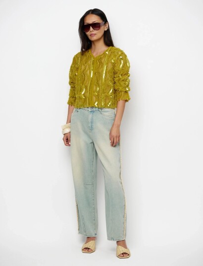 Dante6 Dante6 Marceline Sequins Jacket   Yellow   40