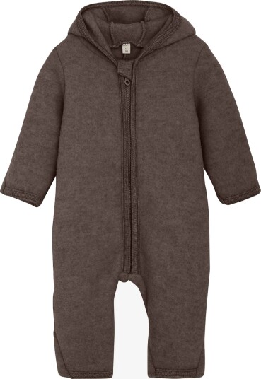 Huttelihut Pram Suit Wool Fleece Brun 80