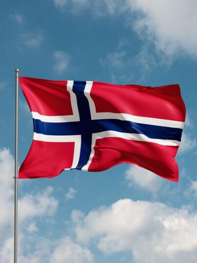 Norsk flagg til flaggstang 7-8 meter - Lengde 250 cm