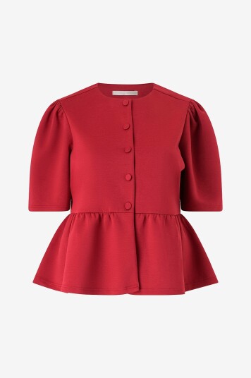 Ellos Plus collection Topp med peplum Rød