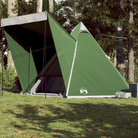  Tipi-telt for camping 6 personer grønn vanntett