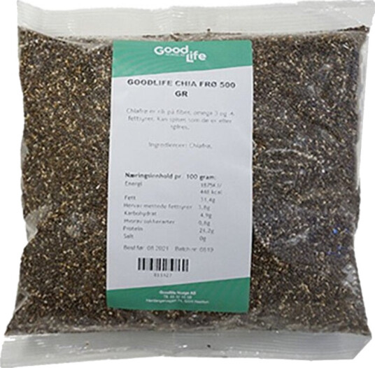 Goodlife chiafrø 500 g Goodlife chiafrø 500 g