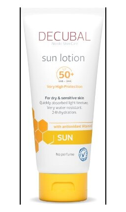 Decubal Solkrem SPF50+ uten parfyme 180 ml for sensitiv hud Decubal Solkrem SPF50+ uten parfyme 180 ml for sensitiv hud