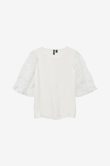 Vero Moda - Topp vmNina 2/4 Top Jrs - Hvit