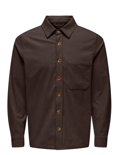 ONLY & SONS Onstile Corduroy 0111 Shirt Vd Brown XXL ONLY & SONS Onstile Corduroy 0111 Shirt Vd Brown XXL