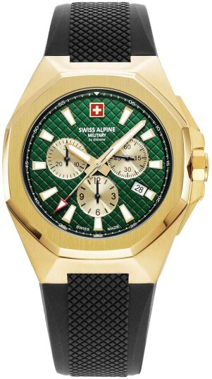 Swiss Alpine Military Herreklokke 7005.9814 Typhoon Grønn/Gummi Ø42 Swiss Alpine Military Herreklokke 7005.9814 Typhoon Grønn/Gummi Ø42