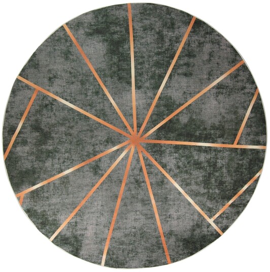 Rundt teppe Bellizzi grønn/oransje Størrelse: Ø 240 cm Rundt teppe Bellizzi grønn/oransje Størrelse: Ø 240 cm