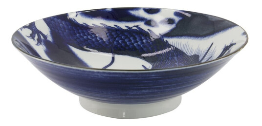 Tokyo Design Studio   Japonism dragon menbachi skål 25,2 cm blue