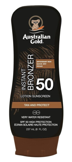 Australian Gold Lotion Sunscreen With Instant Bronzer SPF50 237ml