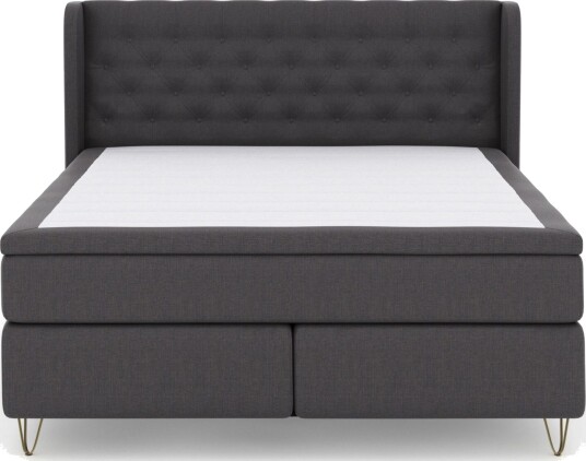 Select No 6 Komplett Sengepakke 160x200 Fast Memory/Pocket Mørkegrå/V formede Metallben