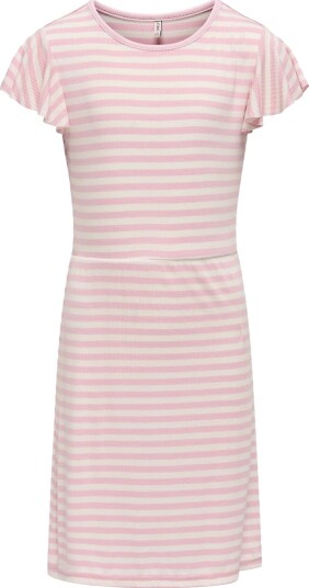 Kids Only Kjole Rib KogBelia Roseate skjenebb/Cloud Dance Kids Only 11 12 år 146 152 Kjole Hvit Rosa