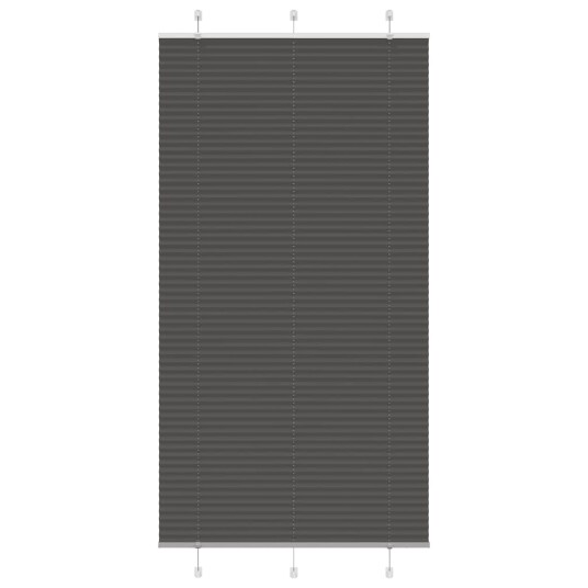 plisségardin sort 110x200 cm Stoff Bredde 109,4 Polyester