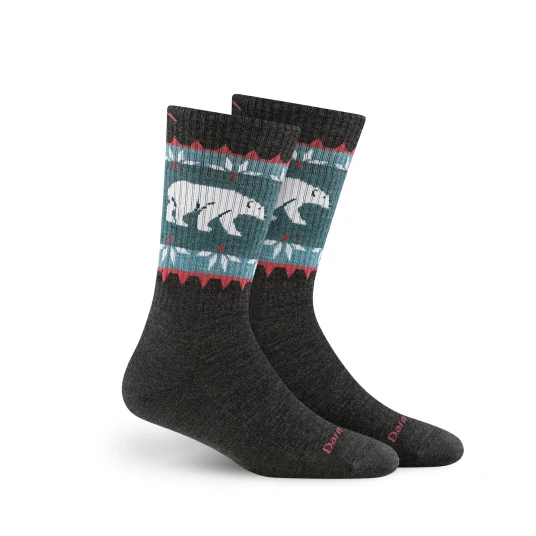 Darn Tough Women's Vanna Grizzle Boot Hiking Socks  Charcoal Large