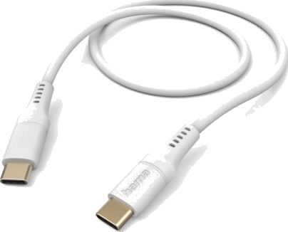 Hama Fleksibelt Usb-C Til Usb-C-Kabel 1,5 M Hvit