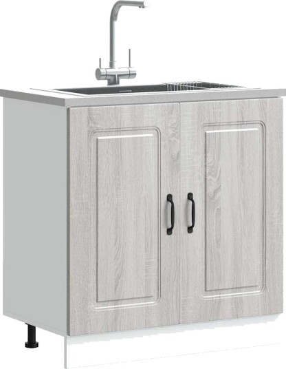  Vask underskap Kalmar grå sonoma 80x46x81,5 cm konstruert tre 8721158417992