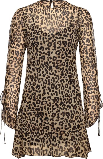 Mango | Flared Sleeved Leopard Print Dress | S Mango | Flared Sleeved Leopard Print Dress | S