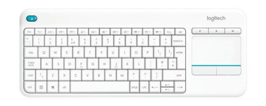 Logitech Wireless Touch Keyboard K400 Plus - Tastatur - Tsjekkisk - Hvit