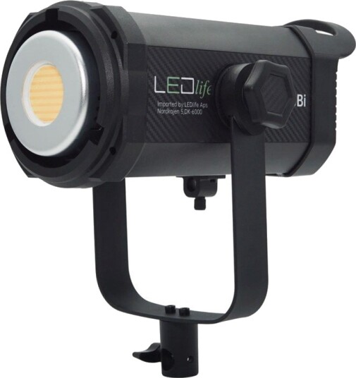 300W Projektør til foto/video - Flimmerfri RA97, justerbar farge/lysstyrke, display, fjernkontroll, 5m kabel - Dimbar : Dimmer innebygd, Kulør : CCT (Varm til Kald Hvit)