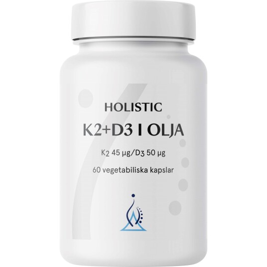 Holistic K2+D3 i olja 60 vegetabiliska mjuka kapslar 60 stk
