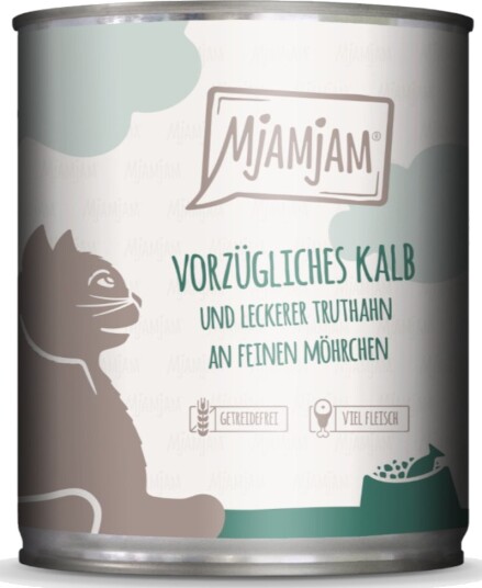 Mjamjam Våtfôr Utsøkt Kalv & Deilig Med Fine Gulrøtter Kalkun 6 X 800 G