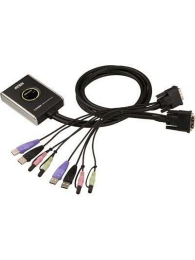 ATEN CS682 KVM-svitsj med DVI og USB, 2 Porter, Svart